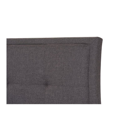 Lea Modern and Contemporary Dark Grey Fabric Queen Size Storage Platform Bed