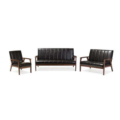 Leather 3 Pieces Living Room Sets