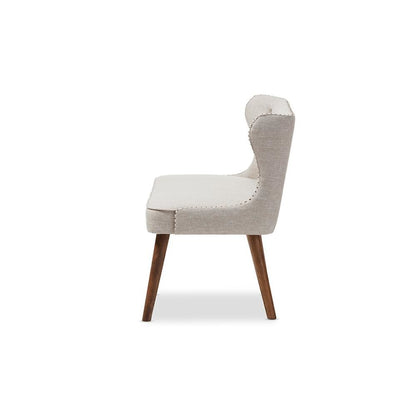 Fabric Upholstered Button-Tufting with Nail Heads Trim 2-Seater Loveseat Settee