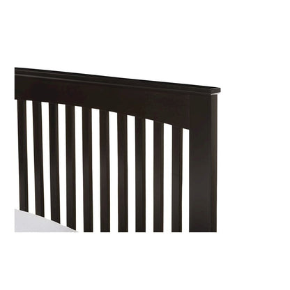 Hevea Twin Size Dark Brown Solid Wood Platform Bed with Guest Trundle Bed