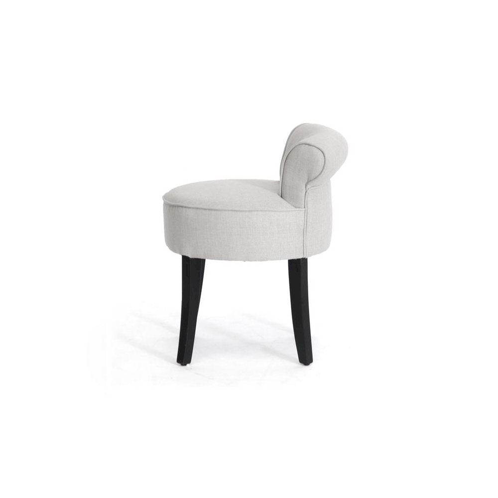 Baxton Studio Millani Beige Linen Modern Lounge Stool