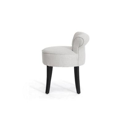 Baxton Studio Millani Beige Linen Modern Lounge Stool