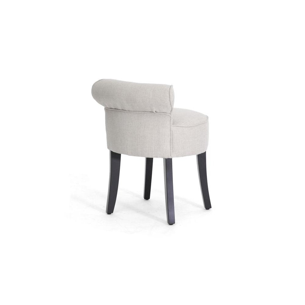 Baxton Studio Millani Beige Linen Modern Lounge Stool