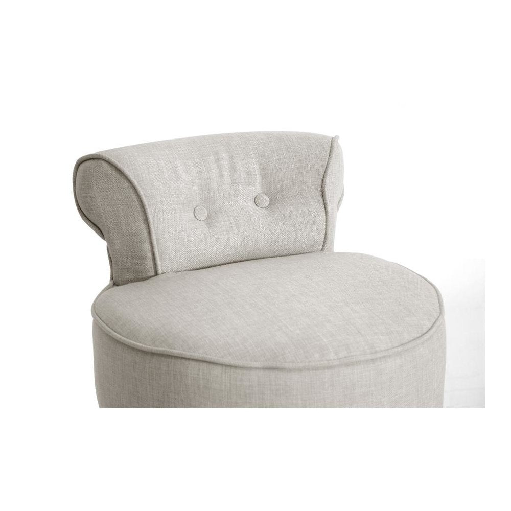 Baxton Studio Millani Beige Linen Modern Lounge Stool