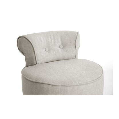 Baxton Studio Millani Beige Linen Modern Lounge Stool