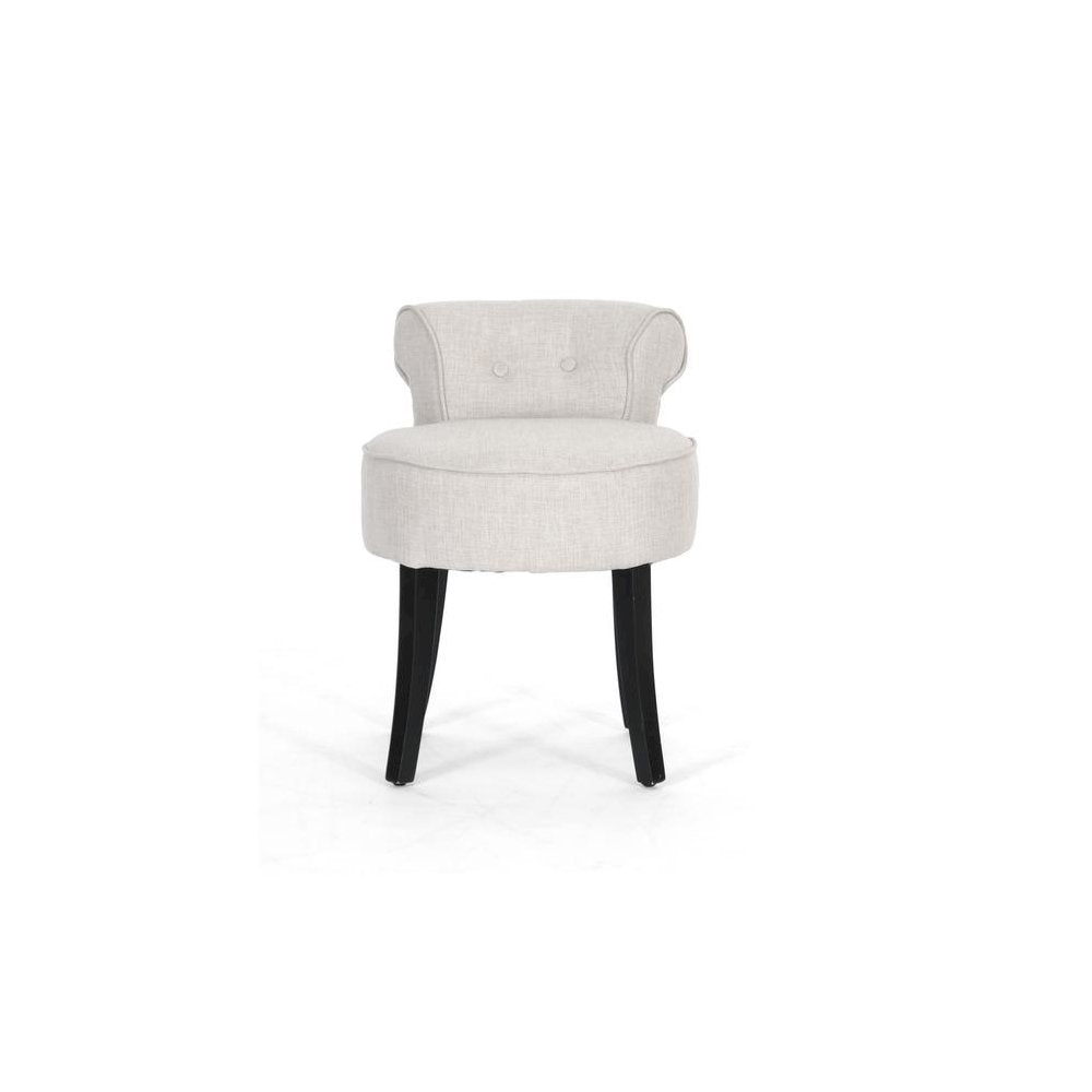 Baxton Studio Millani Beige Linen Modern Lounge Stool