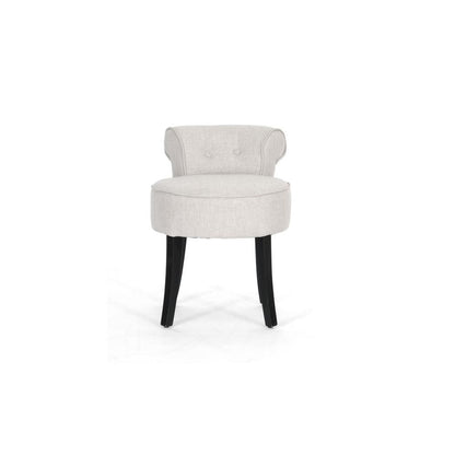 Baxton Studio Millani Beige Linen Modern Lounge Stool