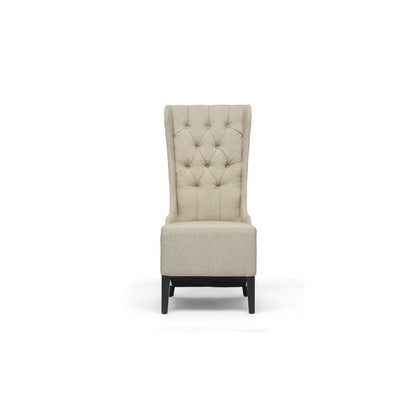 Baxton Studio Vincent Beige Linen Modern Accent Chair