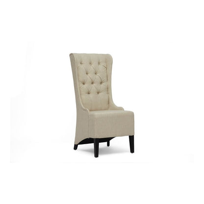 Baxton Studio Vincent Beige Linen Modern Accent Chair