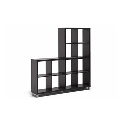 Baxton Studio Sunna Dark Brown Modern Cube Shelving Unit