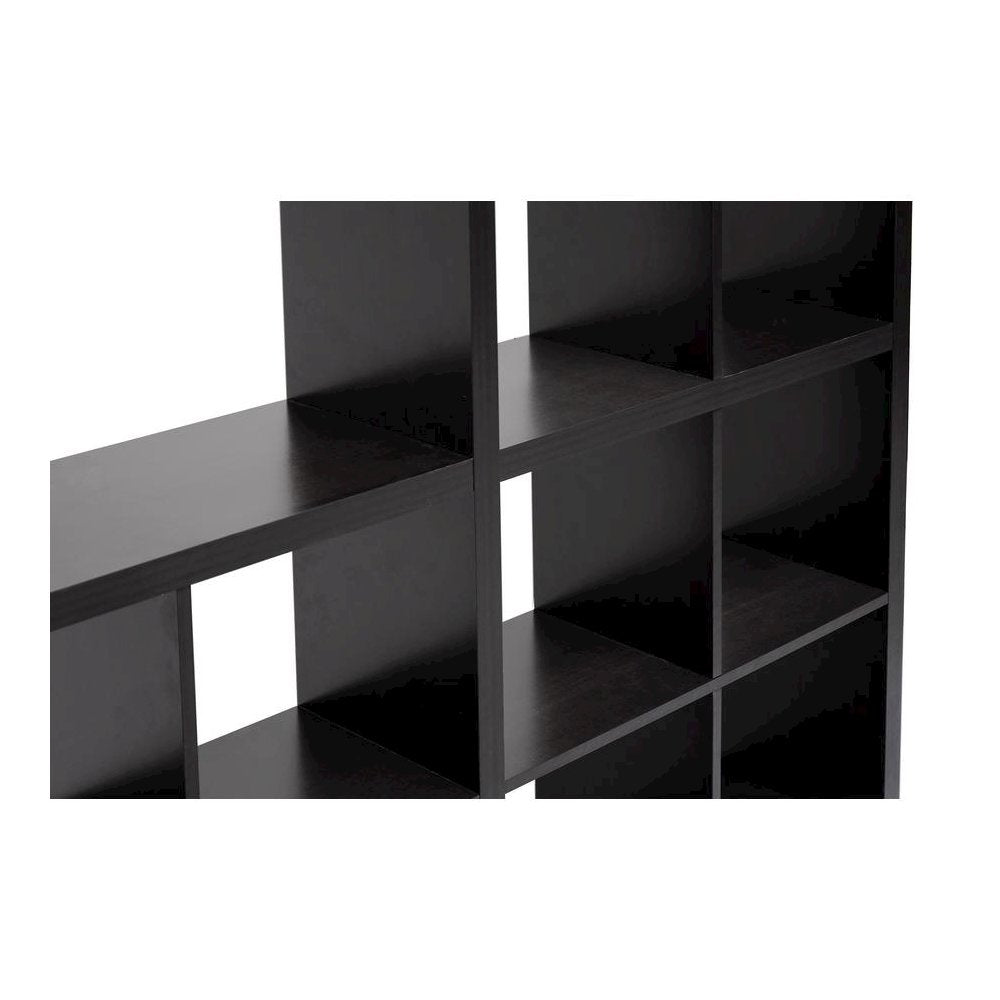 Baxton Studio Sunna Dark Brown Modern Cube Shelving Unit