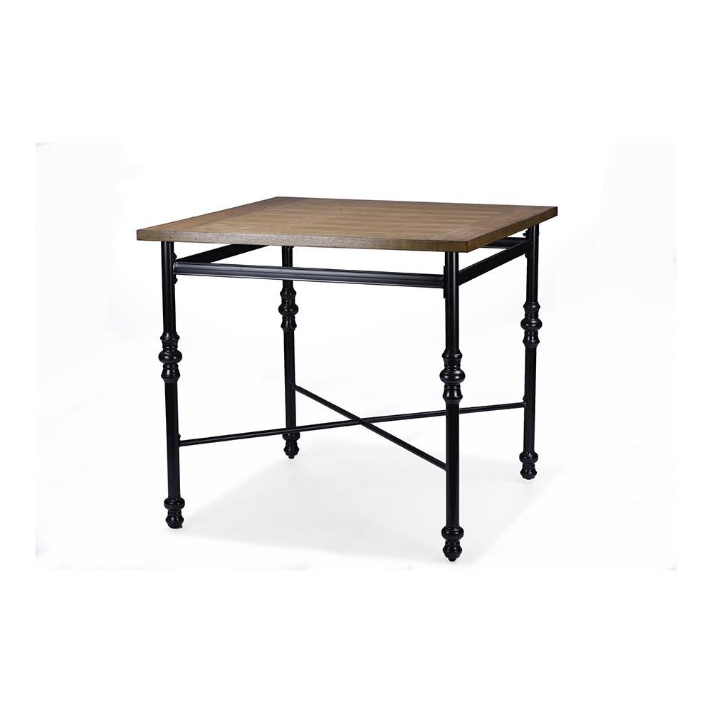 Baxton Studio Broxburn Wood & Metal Industrial Pub Table