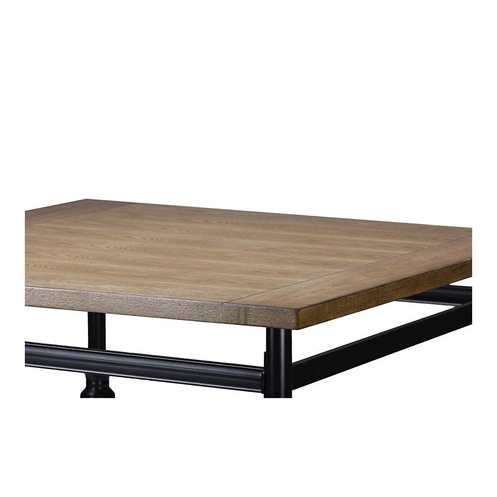 Baxton Studio Broxburn Wood & Metal Industrial Pub Table