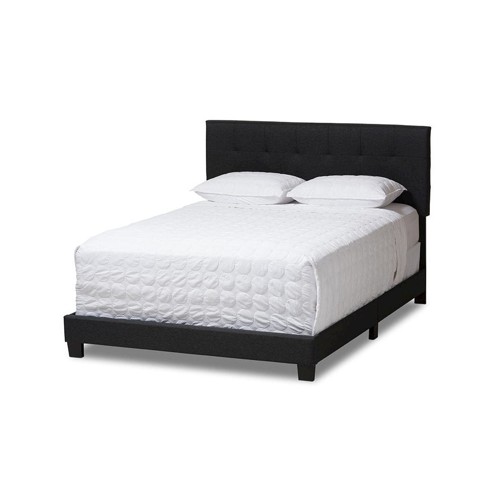 Brookfield Modern and Contemporary Charcoal Grey Fabric Full Size Bed