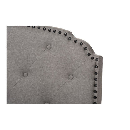 Lexi Modern and Contemporary Light Grey Fabric Upholstered Queen Size Bed