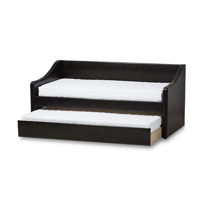 Barnstorm Modern and Contemporary Black Faux Leather Upholstered Daybed