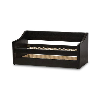 Barnstorm Modern and Contemporary Black Faux Leather Upholstered Daybed