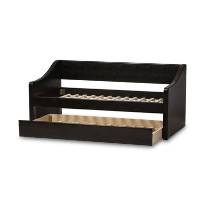 Barnstorm Modern and Contemporary Black Faux Leather Upholstered Daybed