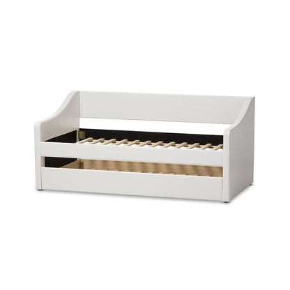 Barnstorm Modern and Contemporary White Faux Leather Upholstered Daybed