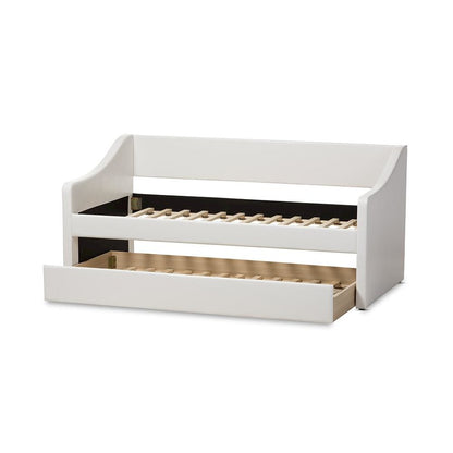 Barnstorm Modern and Contemporary White Faux Leather Upholstered Daybed