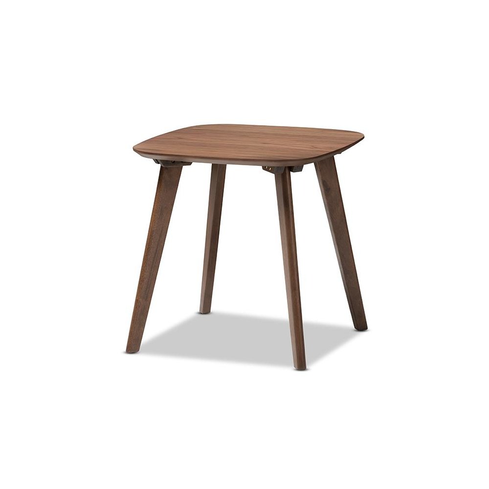 Baxton Studio Dahlia Mid-Century Modern Walnut Wood End Table