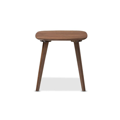 Baxton Studio Dahlia Mid-Century Modern Walnut Wood End Table