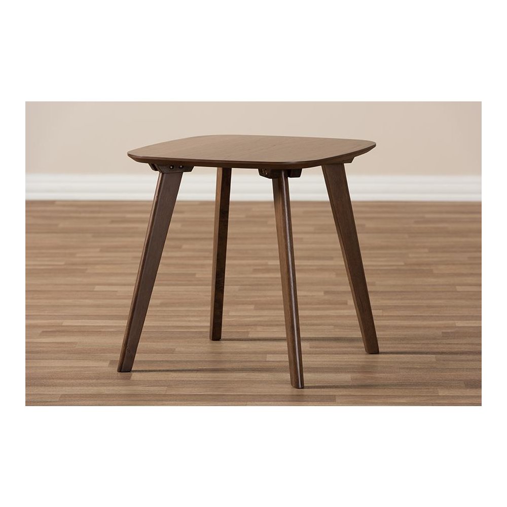 Baxton Studio Dahlia Mid-Century Modern Walnut Wood End Table
