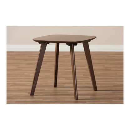 Baxton Studio Dahlia Mid-Century Modern Walnut Wood End Table