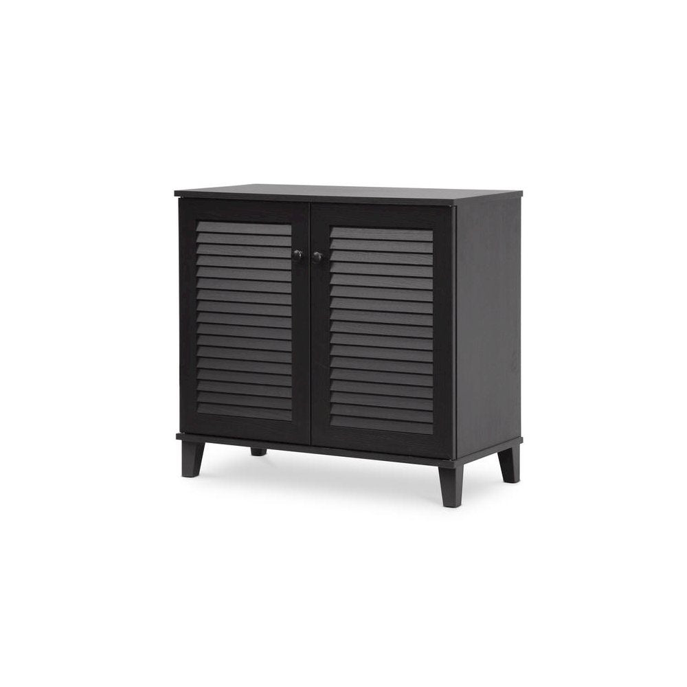 Baxton Studio Coolidge Espresso Shoe-Storage Cabinet
