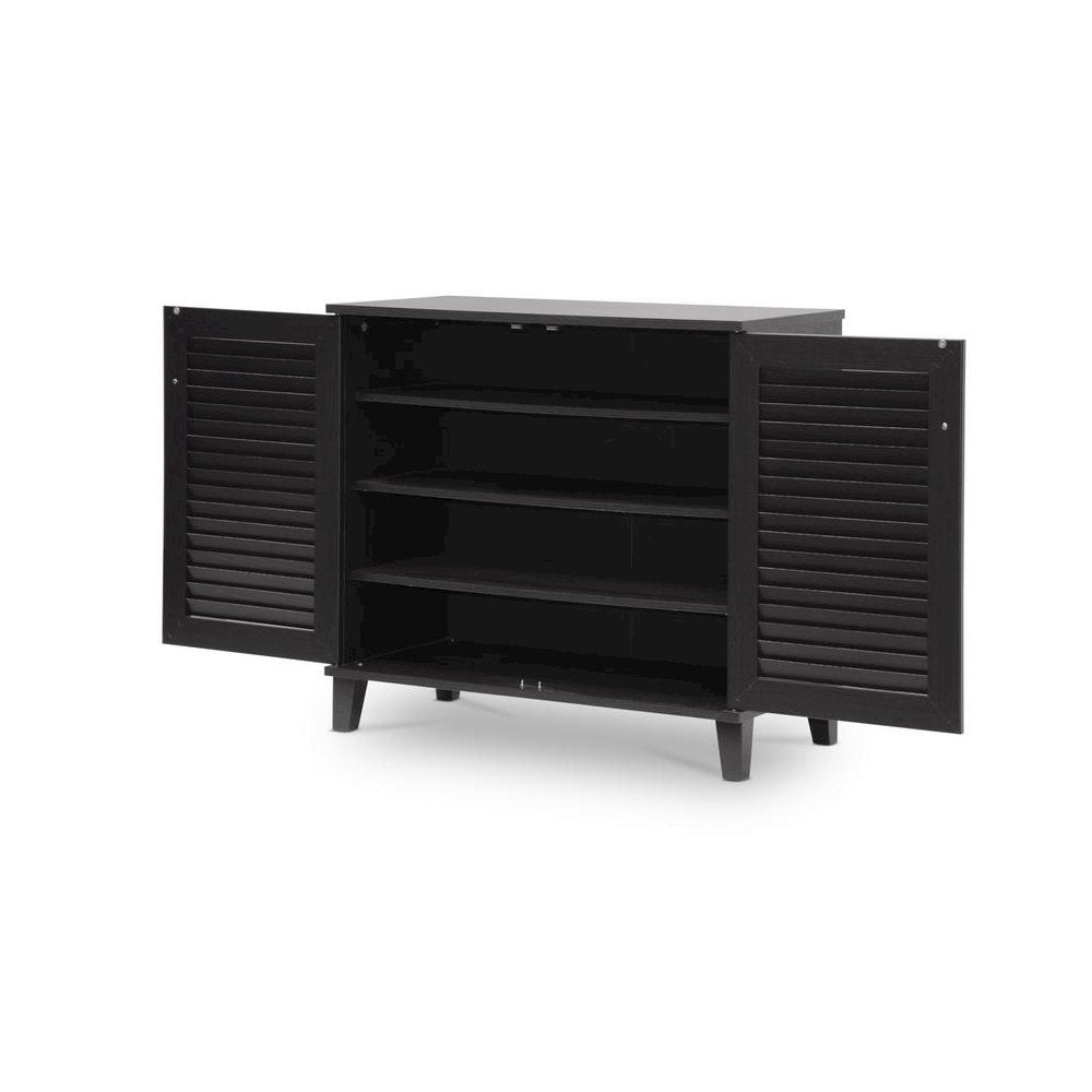 Baxton Studio Coolidge Espresso Shoe-Storage Cabinet