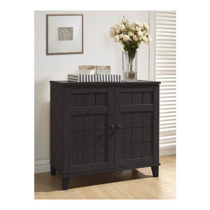 Baxton Studio Glidden Dark Brown Wood Modern Shoe Cabinet (Short)