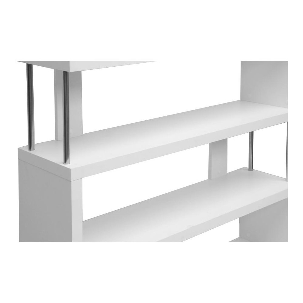 Baxton Studio Barnes White Three-Shelf Modern Bookcase
