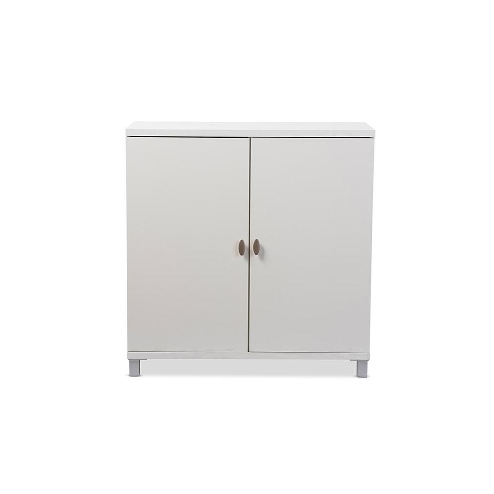 White Wood Entryway Handbags or School Bags Storage Sideboard Cabinet