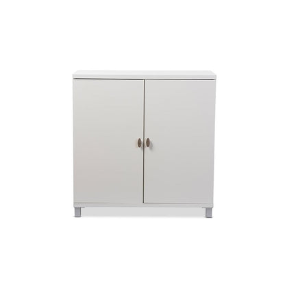 White Wood Entryway Handbags or School Bags Storage Sideboard Cabinet