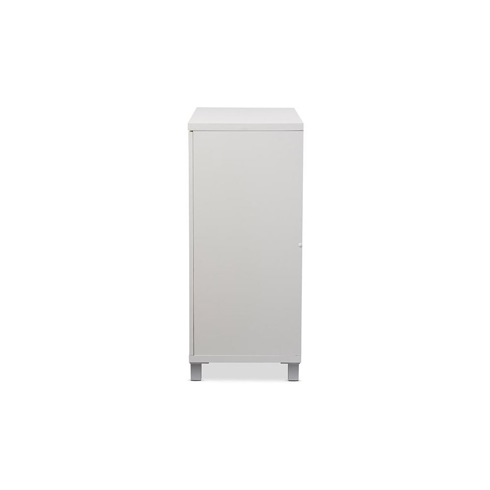White Wood Entryway Handbags or School Bags Storage Sideboard Cabinet