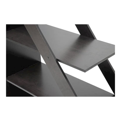 Baxton Studio Psinta Dark Brown Modern Shelving Unit