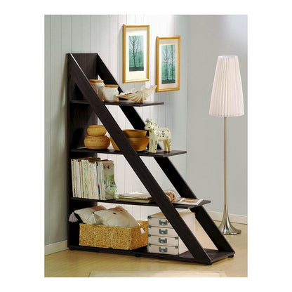 Baxton Studio Psinta Dark Brown Modern Shelving Unit