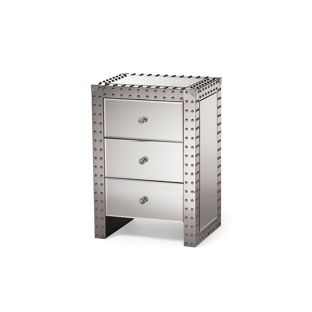 Azura Modern and Contemporary Hollywood Regency Glamour Style End Table