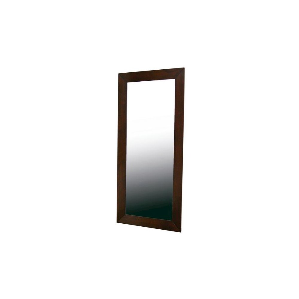 Baxton Studio Doniea Dark Brown Wood Frame Modern Mirror - Rectangle