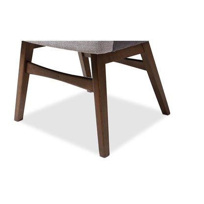 Baxton Studio Monte Mid-Century Modern Walnut Wood Round 5-Piece Dining Set