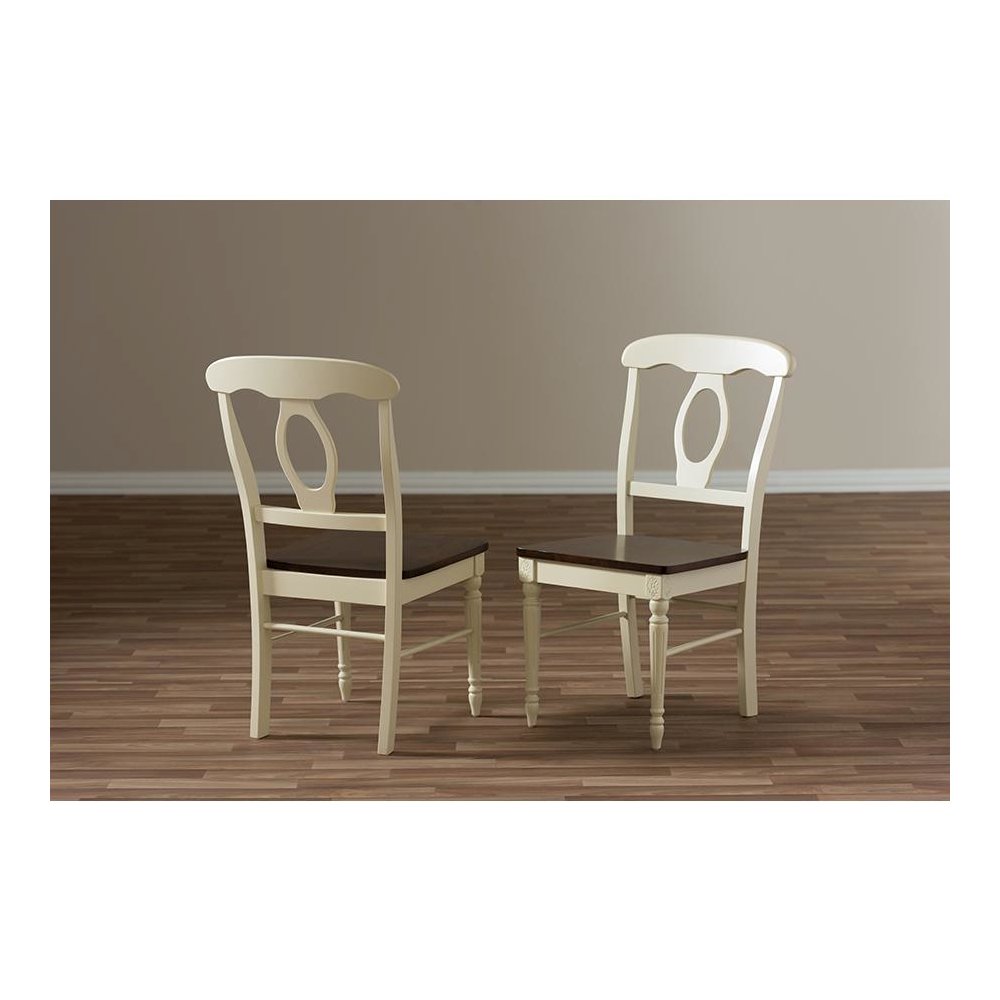 "Cherry" Brown Finishing Wood Dining Chair