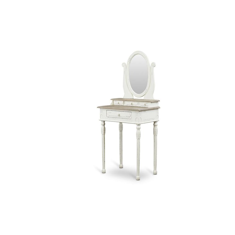 Baxton Studio Anjou Traditional French Accent Dressing Table with Mirror