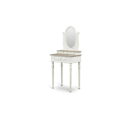 Baxton Studio Anjou Traditional French Accent Dressing Table with Mirror