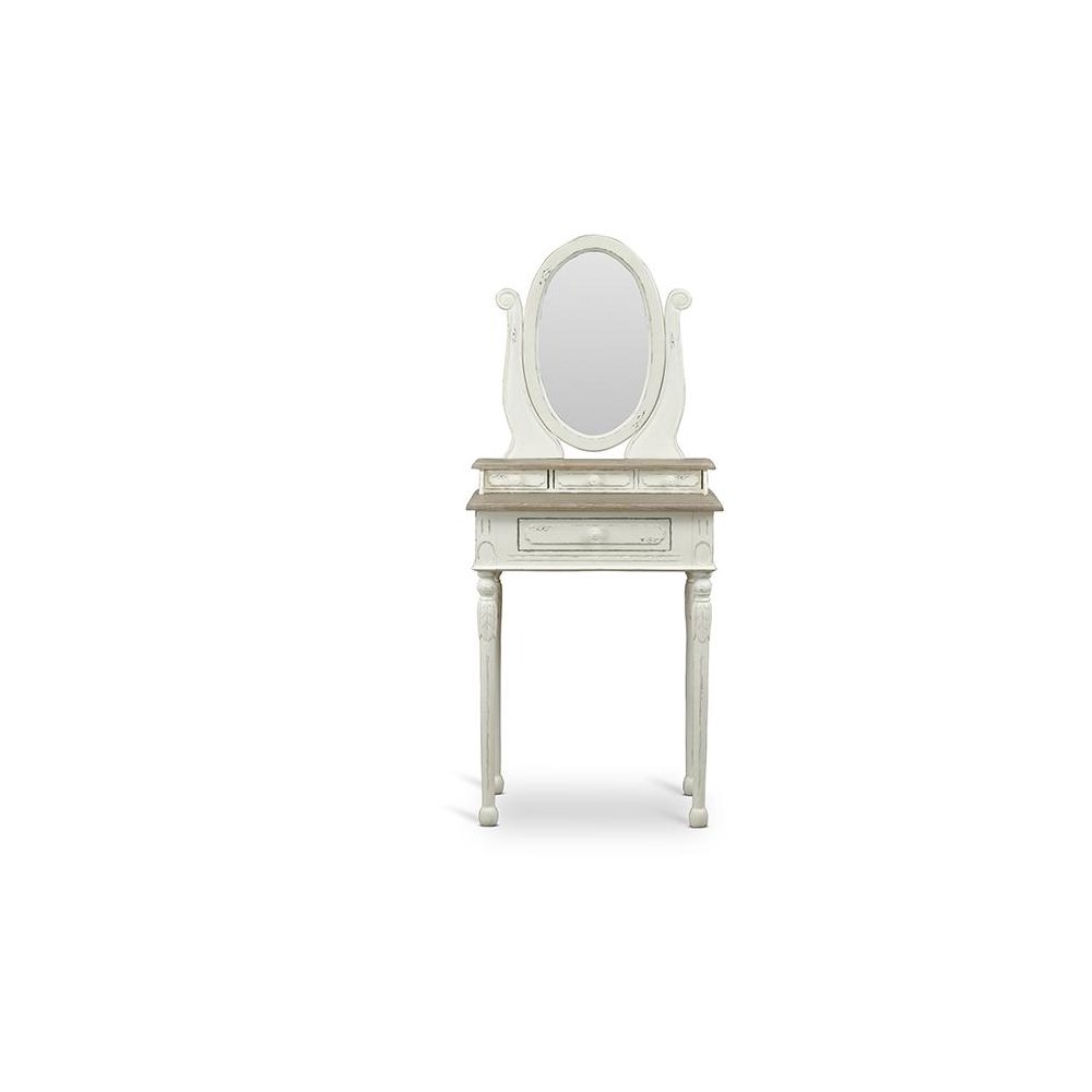 Baxton Studio Anjou Traditional French Accent Dressing Table with Mirror