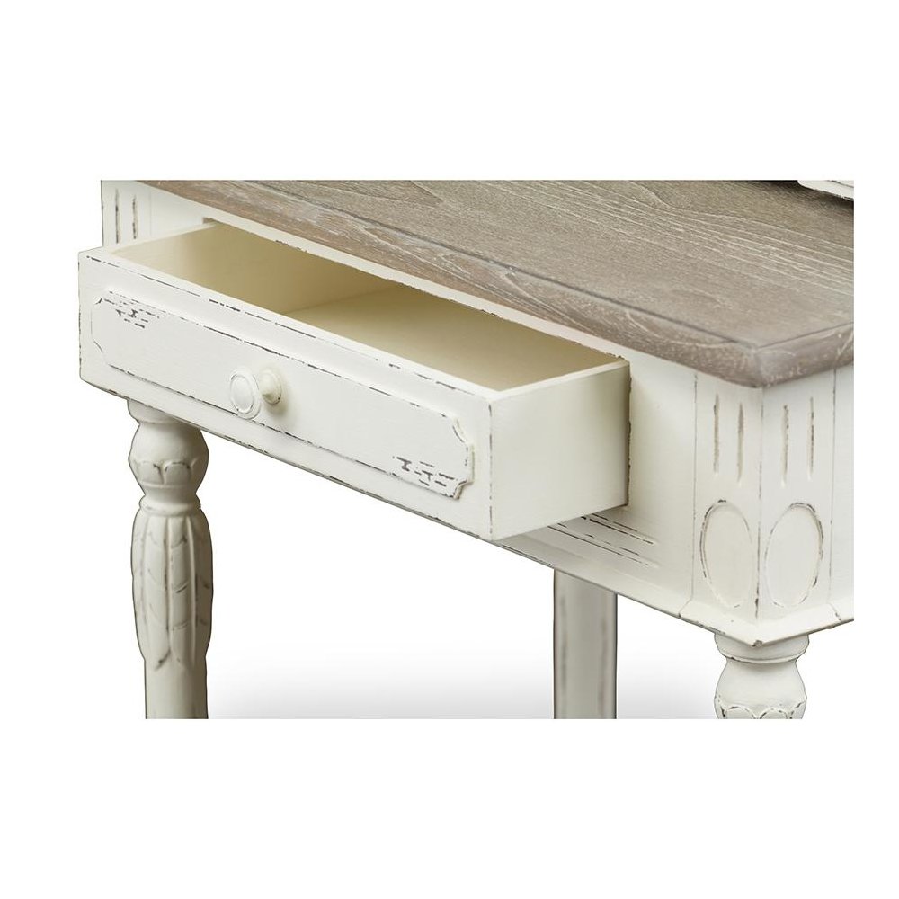 Baxton Studio Anjou Traditional French Accent Dressing Table with Mirror