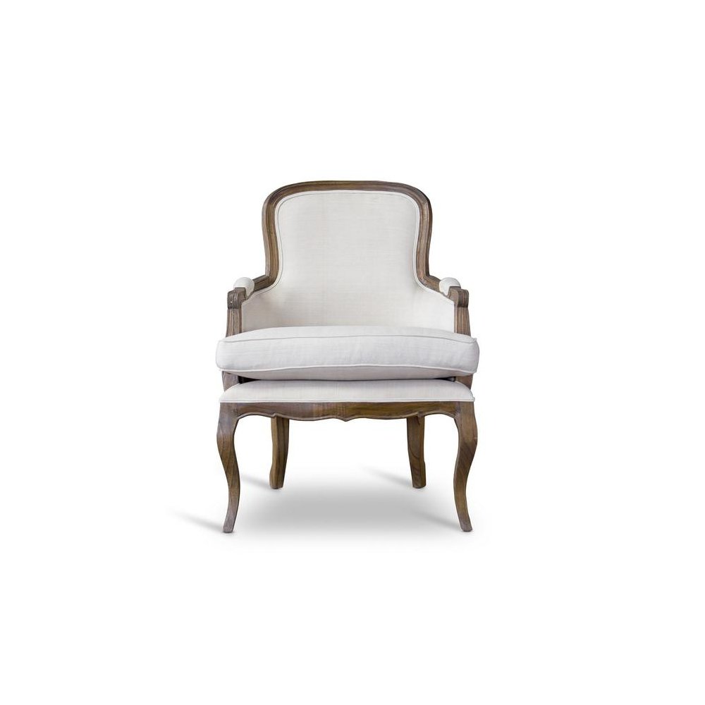 Baxton Studio Napoleon Traditional French Accent Chair-Ash