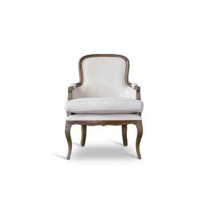 Baxton Studio Napoleon Traditional French Accent Chair-Ash