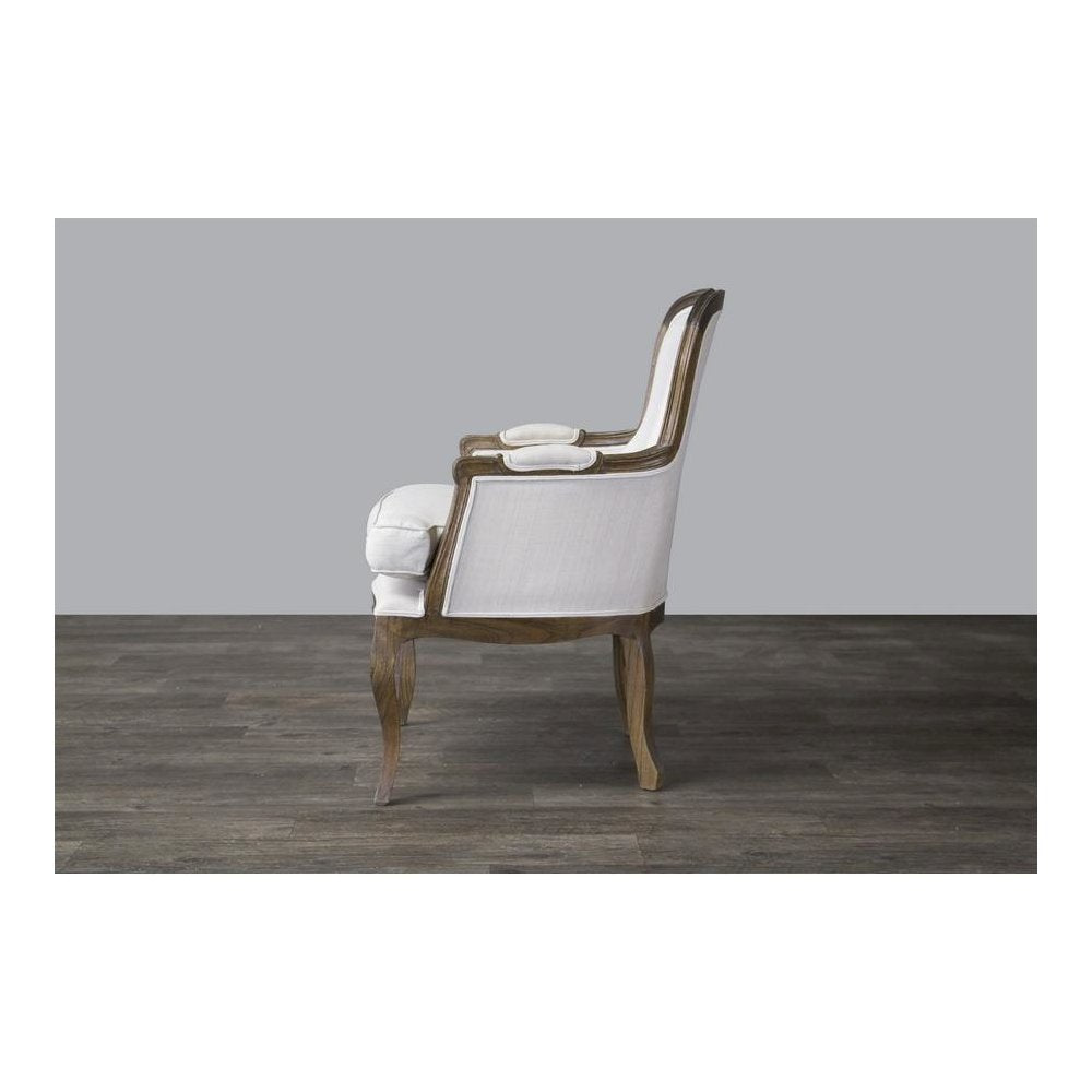 Baxton Studio Napoleon Traditional French Accent Chair-Ash