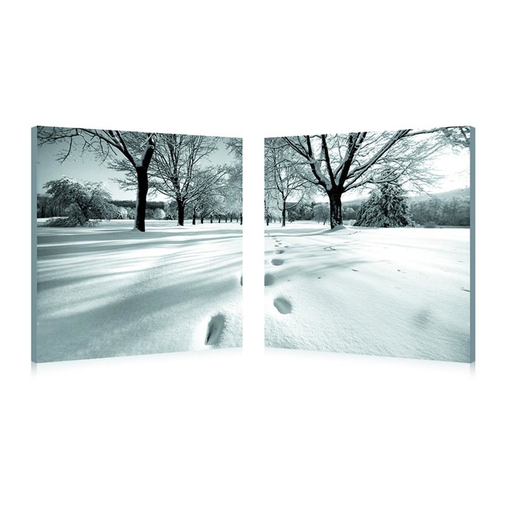 Telltale Trail Mounted Photography Print Diptych Black/White