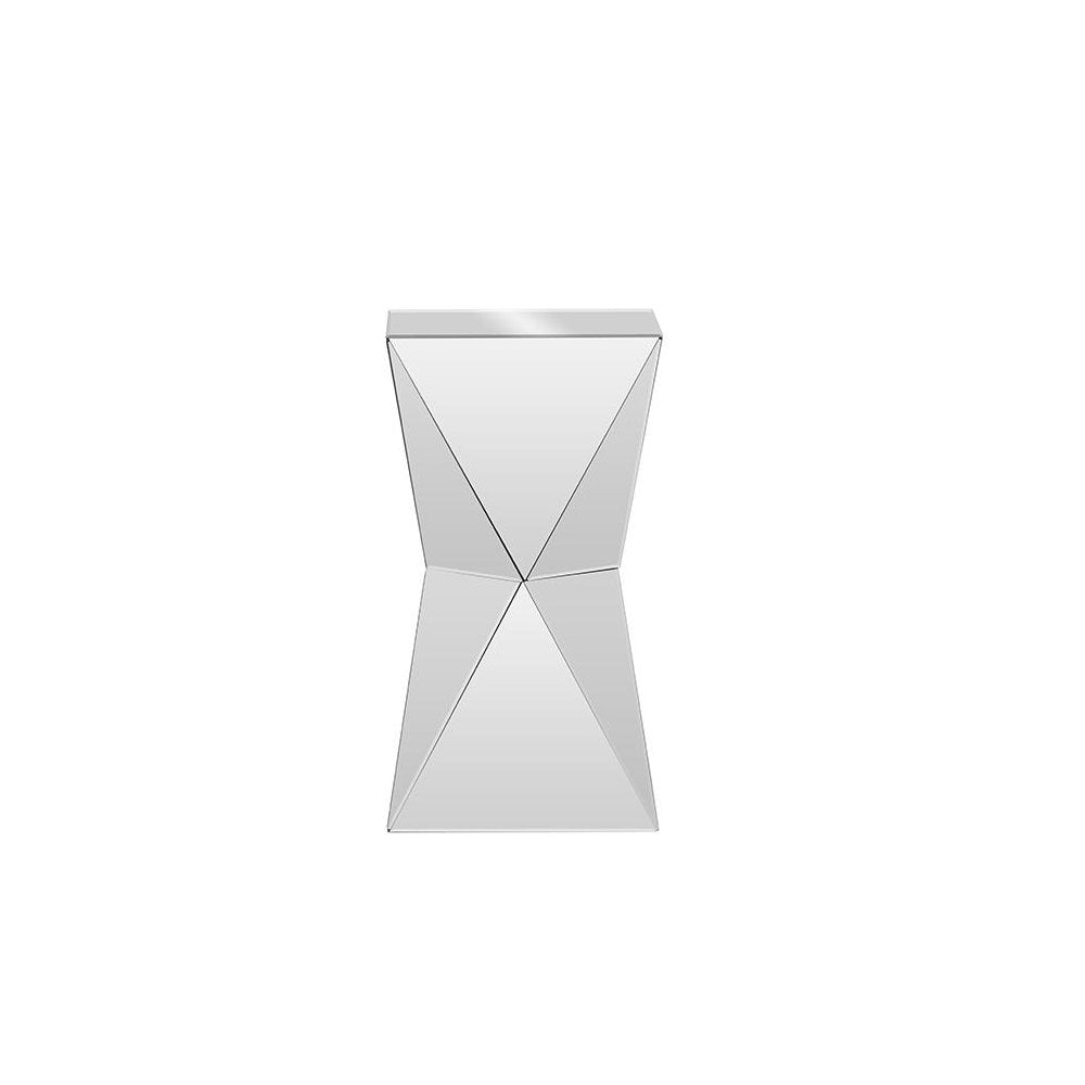 Baxton Studio Rebecca Contemporary Multi-Faceted Mirrored Side Table